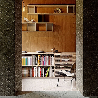 C4D Corona书房室内模型渲染室内设计素材创意场景3D模型