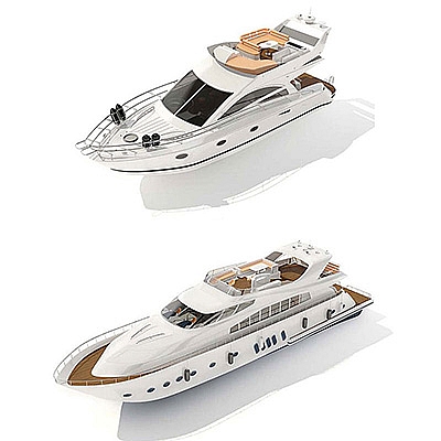 33款游艇3D合集快艇摩托艇船只航行独木舟浮桥滑板车皮划艇