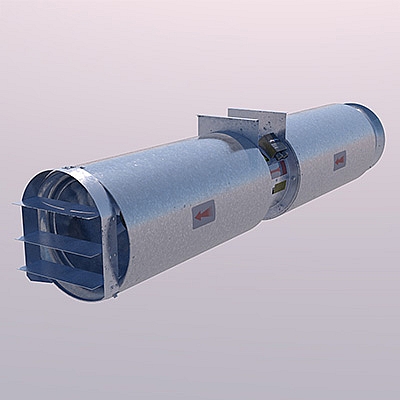 C4D模型地下车库排烟风机 换气扇 Thrust fans