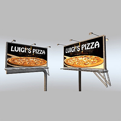 户外大型广告牌C4D模型