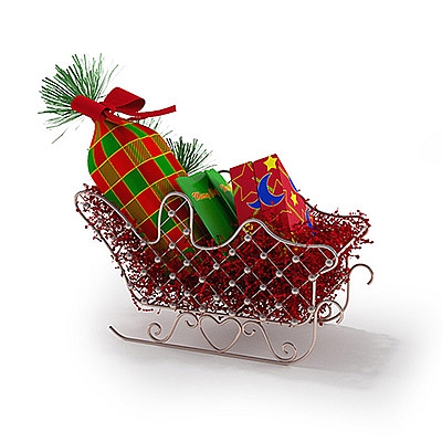 圣诞节礼物车糖果礼盒C4D模型节日元素创意场景3D模型素材