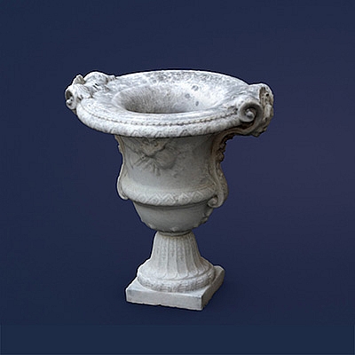 卢浮宫博物馆花瓶C4D模型创意场景3D模型素材石膏像