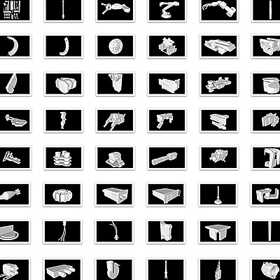 OBJ机械科技科幻未来装备装置零件工业部件 3D模型素材