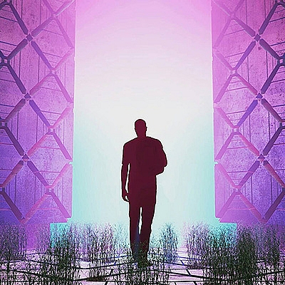 C4D人物剪影 科幻释放创意场景3D模型素材