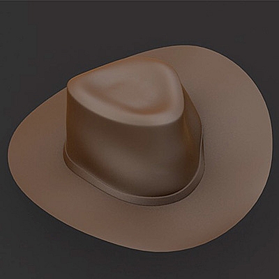 西部牛仔帽C4D模型电影游戏角色道具创意场景3D模型素材