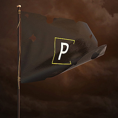 飘扬的破旗帜C4D动画模型可渲染动画序列创意场景3D模型素材