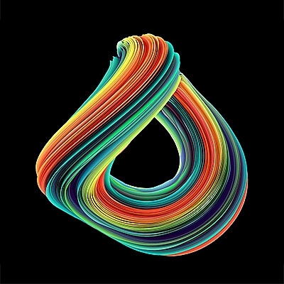 抽象扭曲造型艺术C4D工程模型