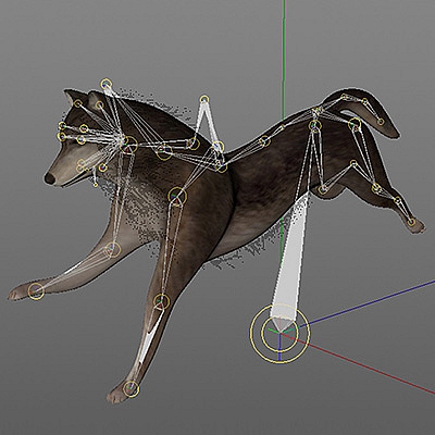 野狼游戏角色C4D绑定模型创意场景3D模型素材