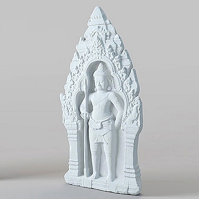 吴哥窟罗莱寺守护神浮雕陵园墓地C4D模创意场景3D素材石膏像