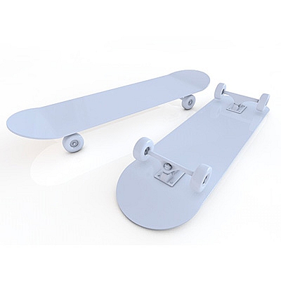 滑板3D模型 skateboard model