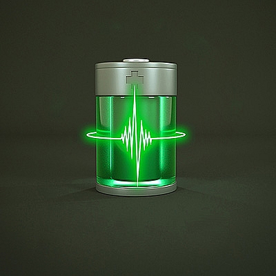 C4D Octane Render电池模型创意场景3D模型素材