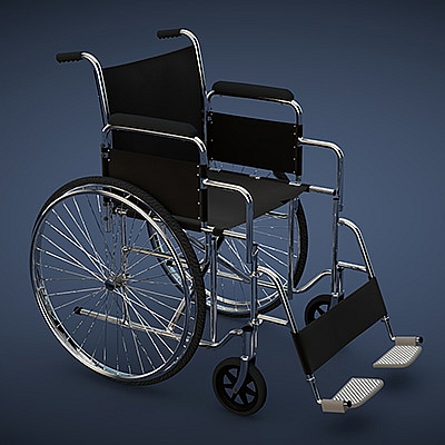 轮椅C4D MAX模型 Wheelchair 3D model