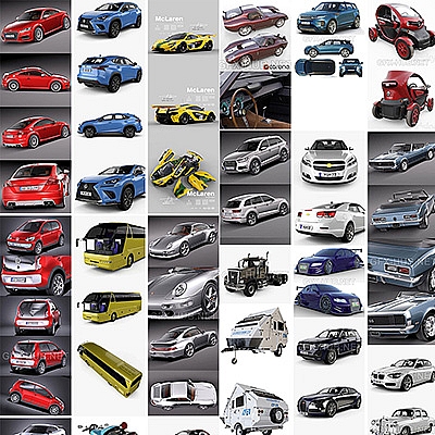 56辆汽车C4D模型合集