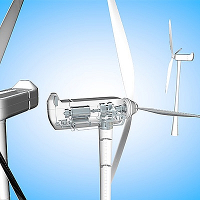风力发电机C4D模型 Wind Turbines