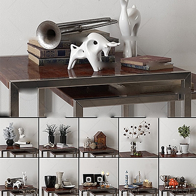 44个室内工艺品摆件装饰品C4D模型合集