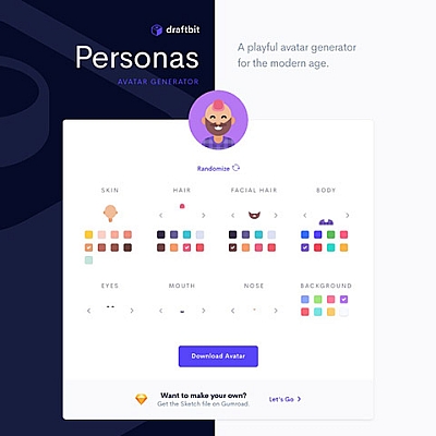 个性化卡通形象的大头贴人物头像免费生成器