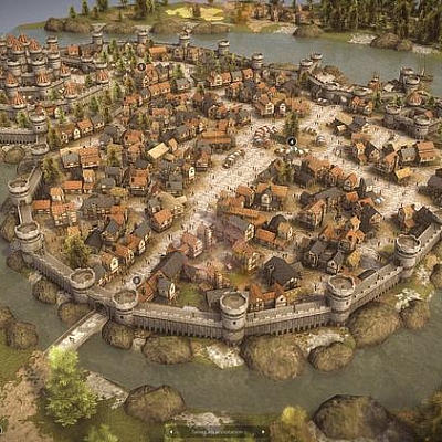 中世纪城市包演示obj格式C4D设计素材3D模型工程文件推荐下载W90