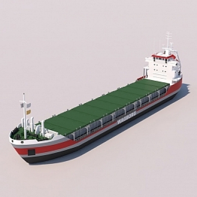 货轮油轮船交通工具C4D模型3D素材带材质贴图MX1047