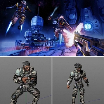 6套C4D射击游戏无主之地前传模型合集创意场景3D模型素材 MX666