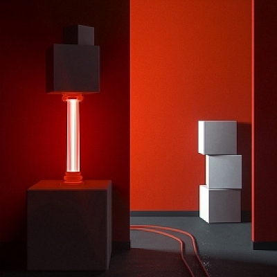 室内角落的灯光创意C4D OC工程创意场景3D模型素材 CY043