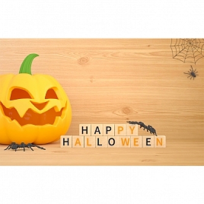 万圣节C4D场景模型工程源文件活动派对南瓜恐怖背景设计素材0698