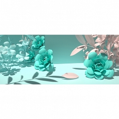 C4D模型工程源文件剪纸立体花朵电商展台场景设计素材模板0496