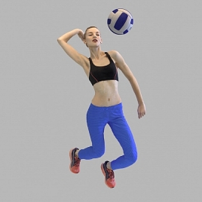 人物女人运动C4D模型F004