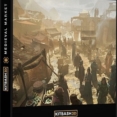 Kitbash3D道具中世纪市场下载K30