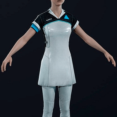 Girl in Uniform 3d model W1034 穿制服的女孩