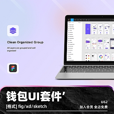 Loop || Wallet App UI Kit 手机app钱包应用程序figma用户界面设计素材UI套件模板源文件下载 U62