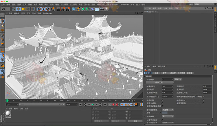 古风建筑模型