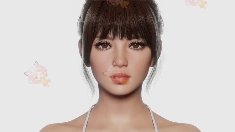 JOY - Realistic Female Character Low-poly 3D model