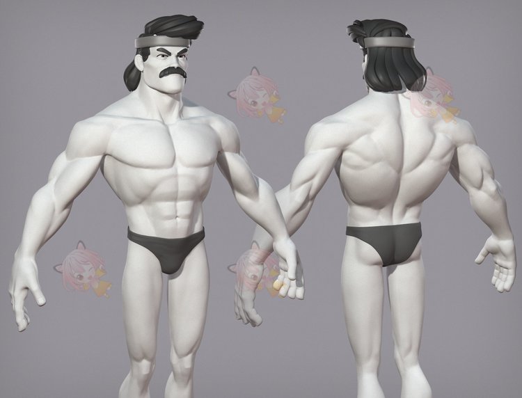 卡通男性模型