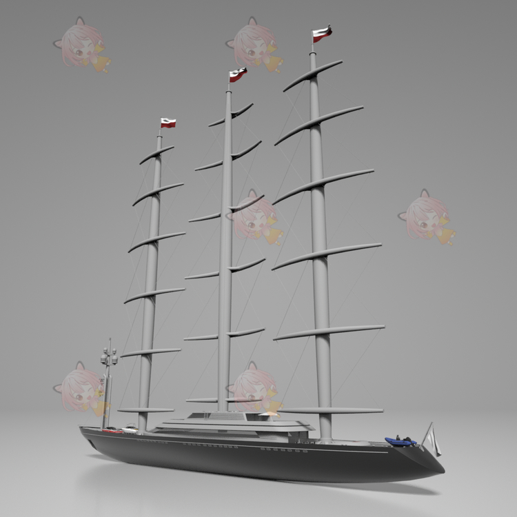 创意交通工具帆船游艇游轮小船舟C4D模型工程三维3D立体素材C3518