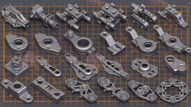 Mega Pack Sci-Fi Hard Surface KITBASH 400 DETAILS