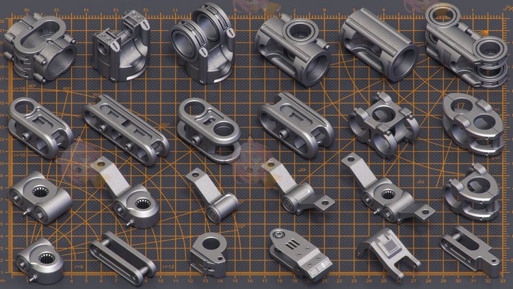 Mega Pack Sci-Fi Hard Surface KITBASH 400 DETAILS