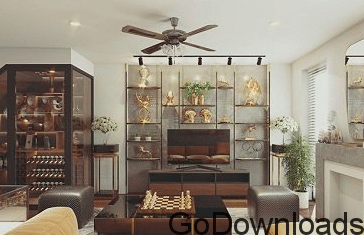 Interior livingroom Scene Sketchup By NguyenHaDuy