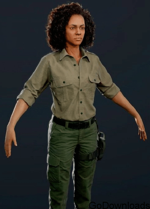 Woman in Boots 3d model