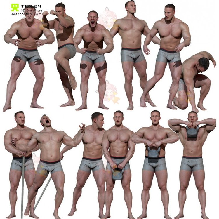 肌肉男模型