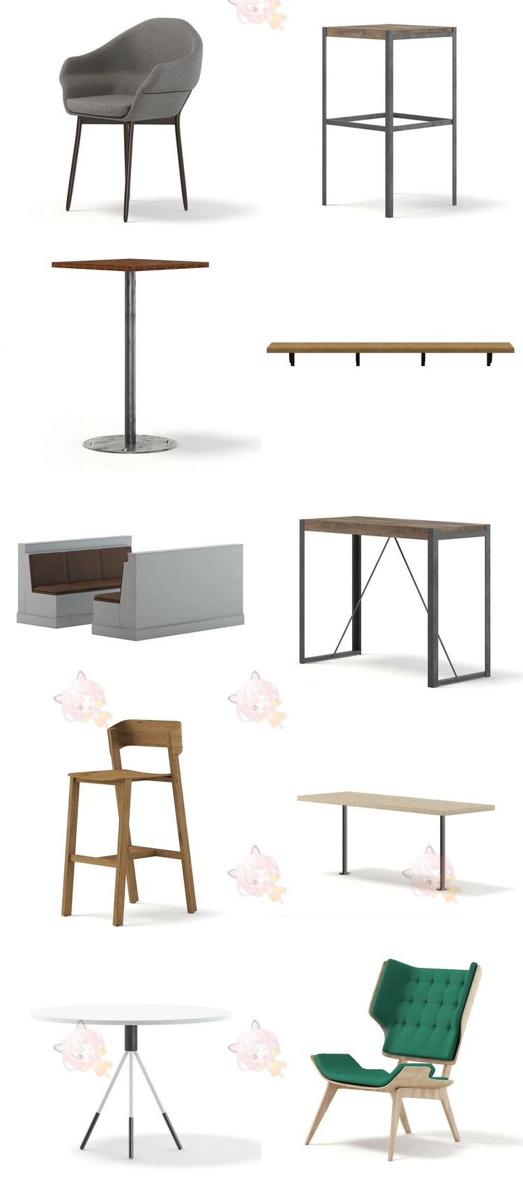 Restaurant Furniture 3D Models Collection – Volume 99
