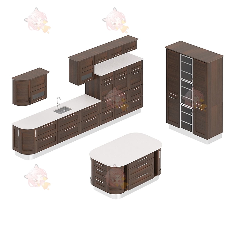 CGAxis Models Volume 86 Kitchen Furniture