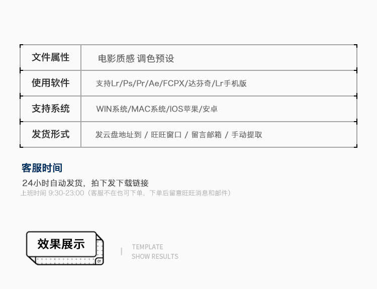 青灰电影LR预设PS手机PR滤镜lr调色lut胶片ins婚礼设计dng素材L53