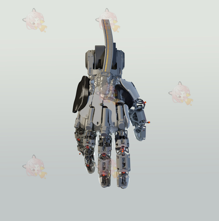 fbx科幻机器人物部件maya机械手掌C4D模型3d立体OBJ格式blender素材C3577