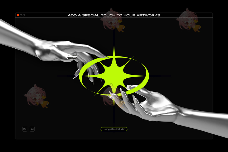 Acid and Chrome Abstract Shapes Collection