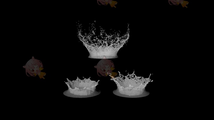 C4D喷溅飞溅水花液体形状blend模型obj设计3d max立体maya素材C3627