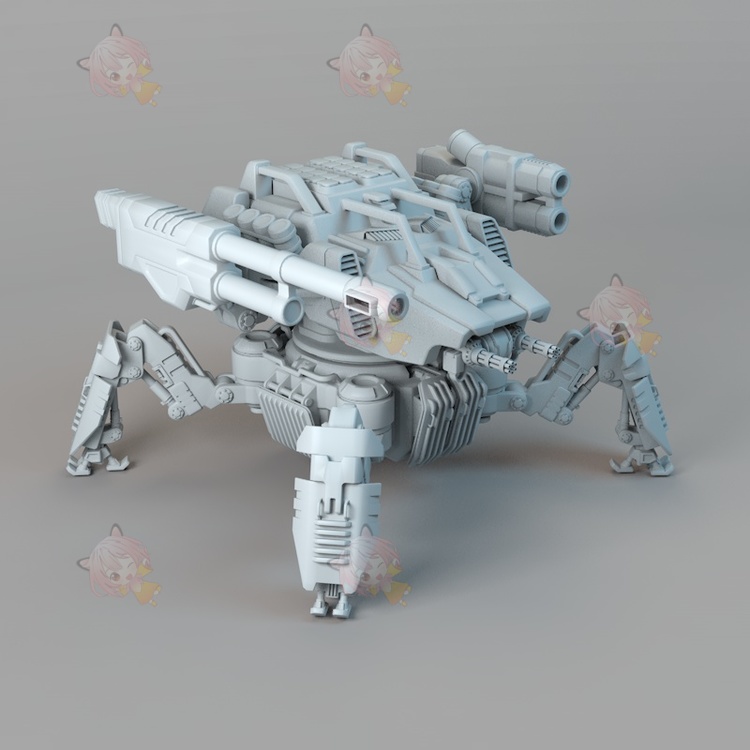 科幻机械机甲战士FBX机器人C4D模型obj设计3D通用素材maya白模C3631