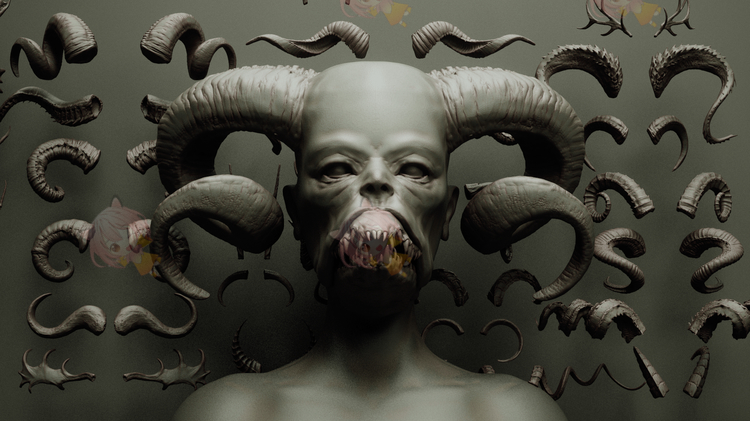 HORNS 60 Horns Antlers Frills Horn Sockets IMM VDM