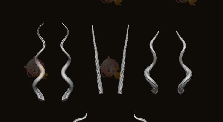 HORNS – 60 Horns, Antlers, Frills & Horn Sockets IMM + VDM