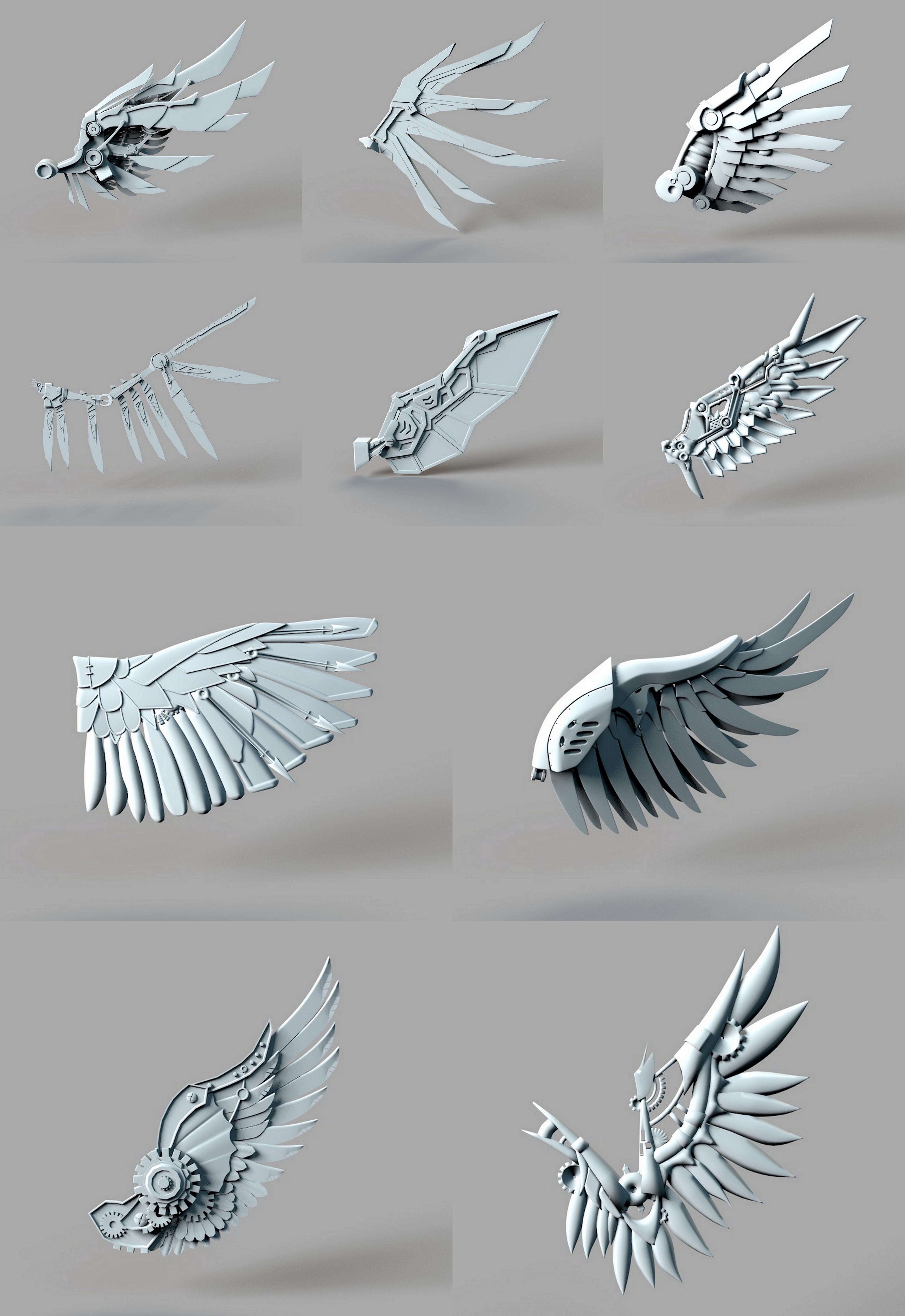 Sci-fi Wings Kitbash
