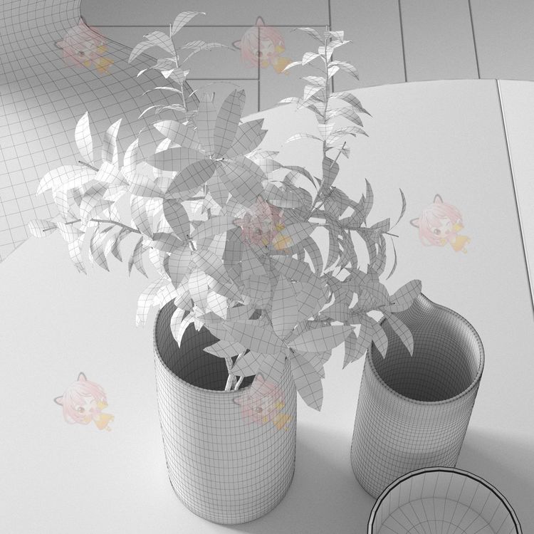 简约C4D餐桌3D渲染模型obj格式maya设计素材工程源文件下载C3680